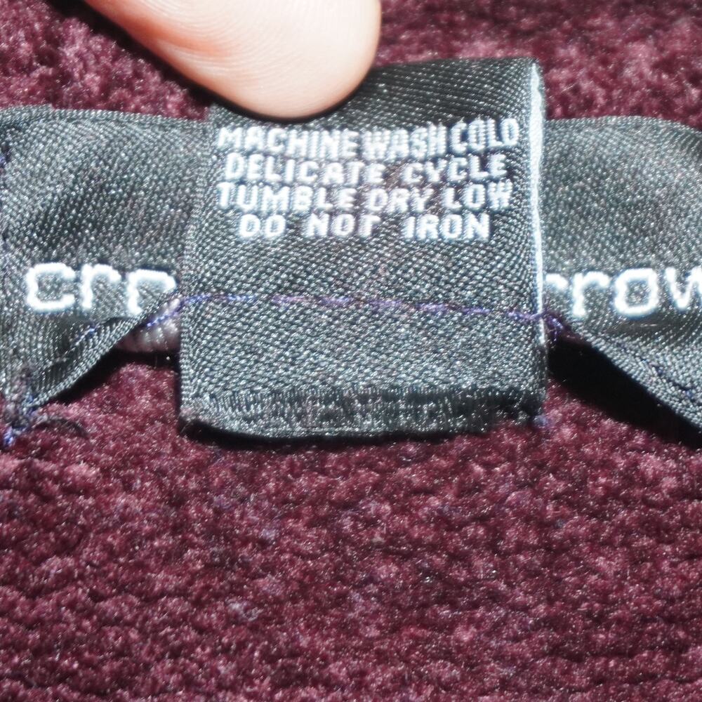Croft & Barrow Chenille Sweater Men’s L Burgundy V-Neck Textured Minimal - Picture 9 of 9